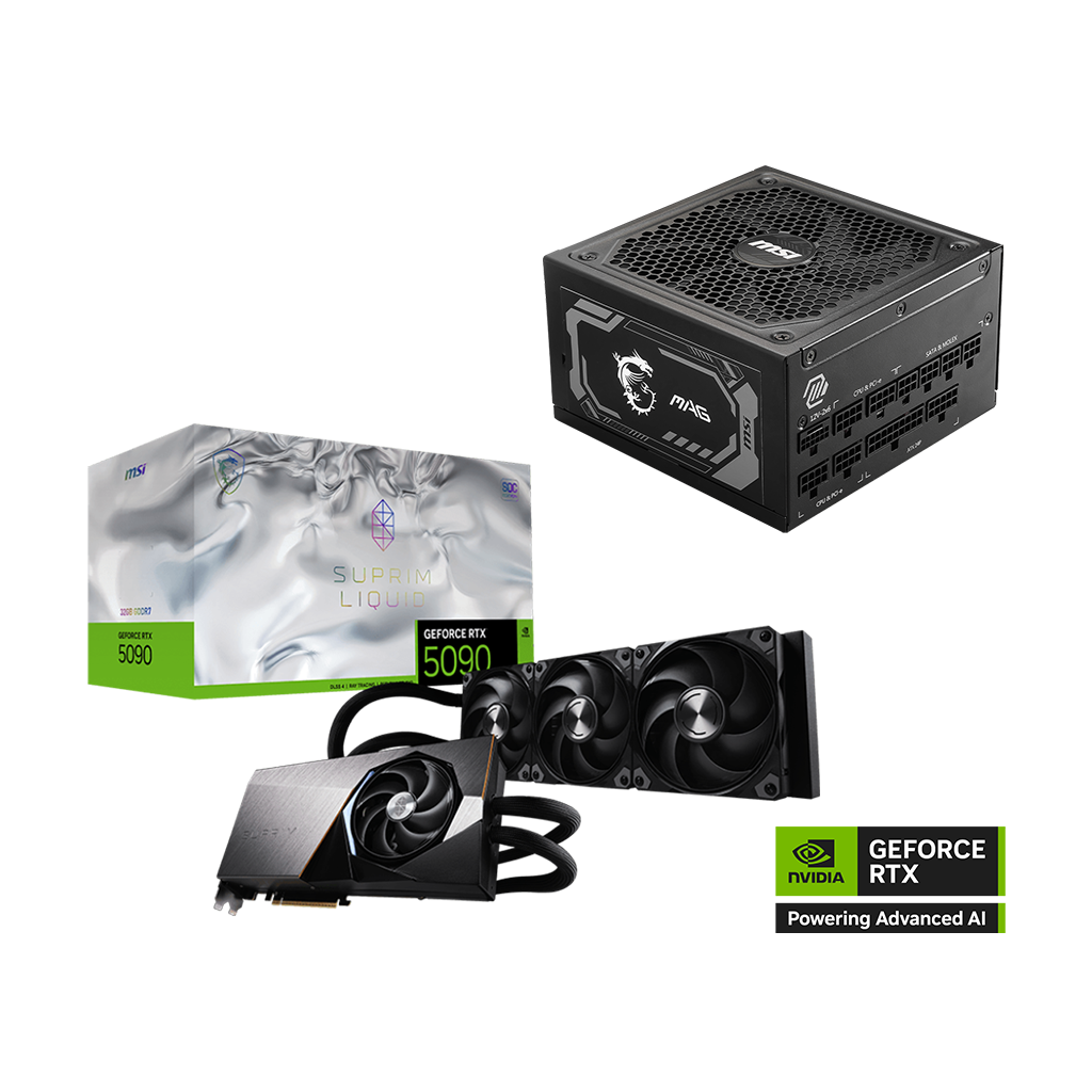 GeForce RTX 5090 32G SUPRIM LIQUID SOC | A1250GL PSU Bundle Pack