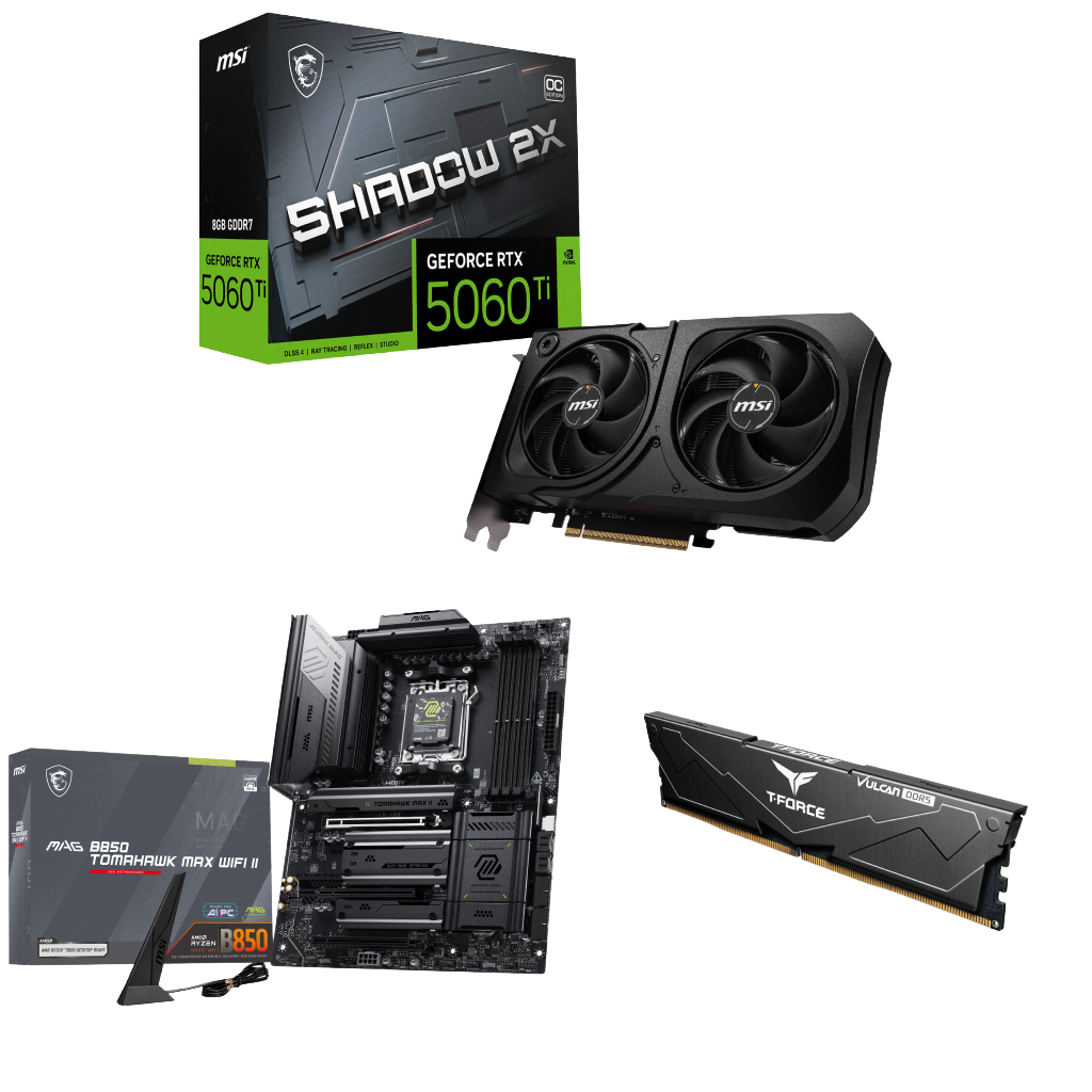 GeForce RTX 5060 Ti 8G SHADOW 2X OC PLUS 16GB Memory Starter Bundle