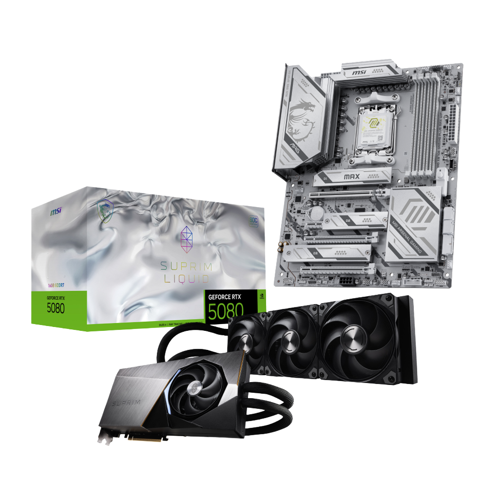 GeForce RTX 5080 16G SUPRIM LIQUID SOC | MAG X870E GAMING PLUS MAX WIFI Bundle