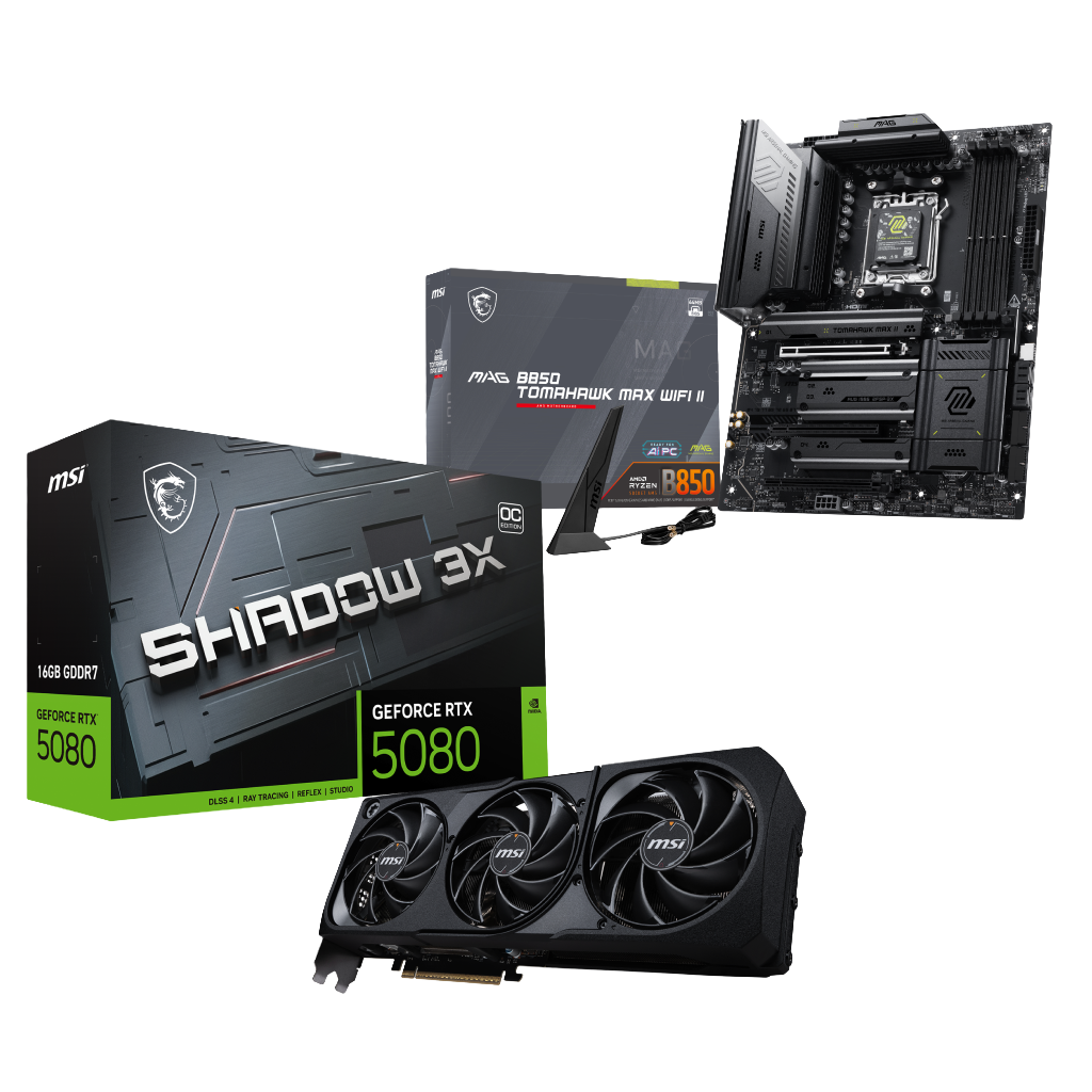 GeForce RTX 5080 16G SHADOW 3X OC | MAG B850 TOMAHAWK MAX WIFI II Bundle