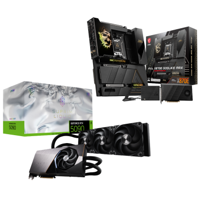 GeForce RTX 5090 32G SUPRIM LIQUID SOC | MEG X870E GODLIKE MAX Bundle