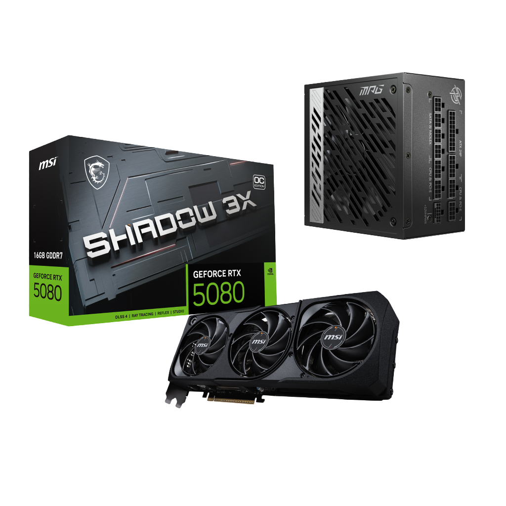 GeForce RTX 5080 16G SHADOW 3X OC | A850G PSU Bundle
