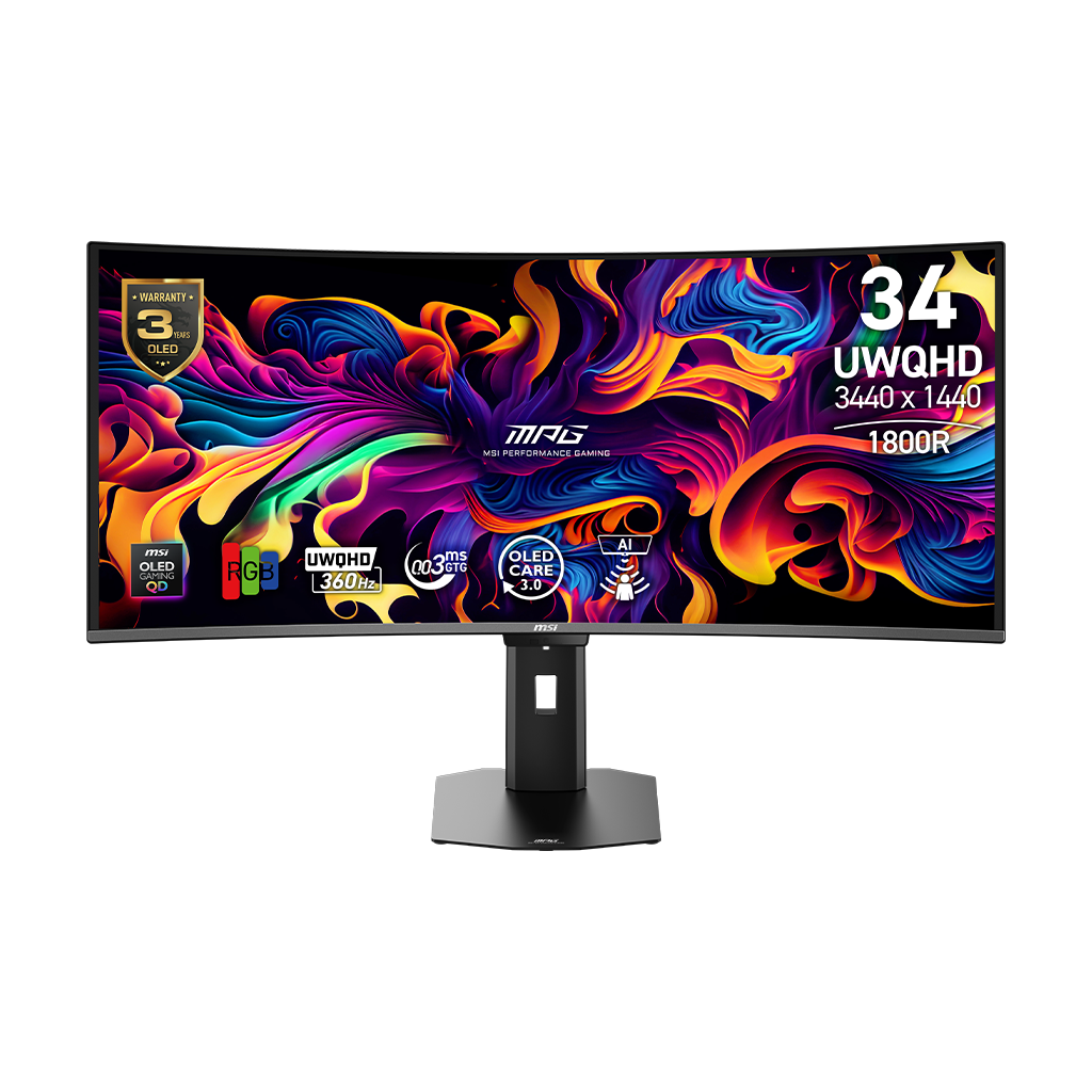 MPG 341CQR QD-OLED X36 34" UWQHD 360Hz Curved Gaming Monitor