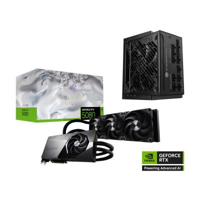 GeForce RTX 5080 16G SUPRIM LIQUID SOC | Power Pack Bundle