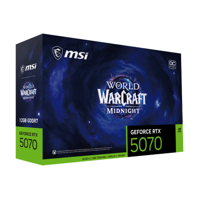 GeForce RTX 5070 12G World of Warcraft MIDNIGHT VOID EDITION OC