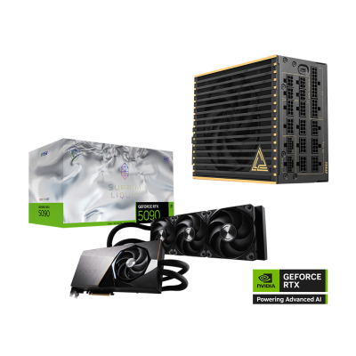 GeForce RTX 5090 32G SUPRIM LIQUID SOC | Ai1600T PSU Bundle Pack