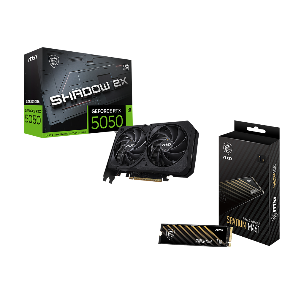 GeForce RTX 5050 8G SHADOW 2X OC | 1TB SSD Combo Pack