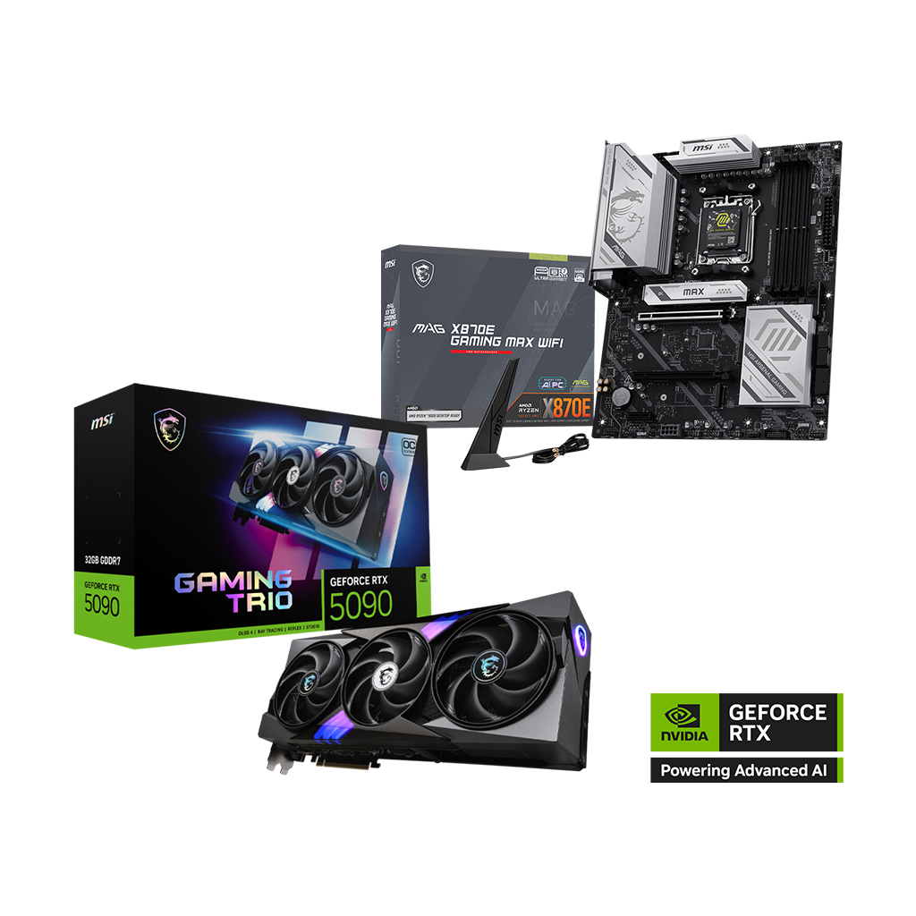 GeForce RTX 5090 32G VENTUS 3X OC | MAG X870E GAMING MAX WIFI Bundle Pack