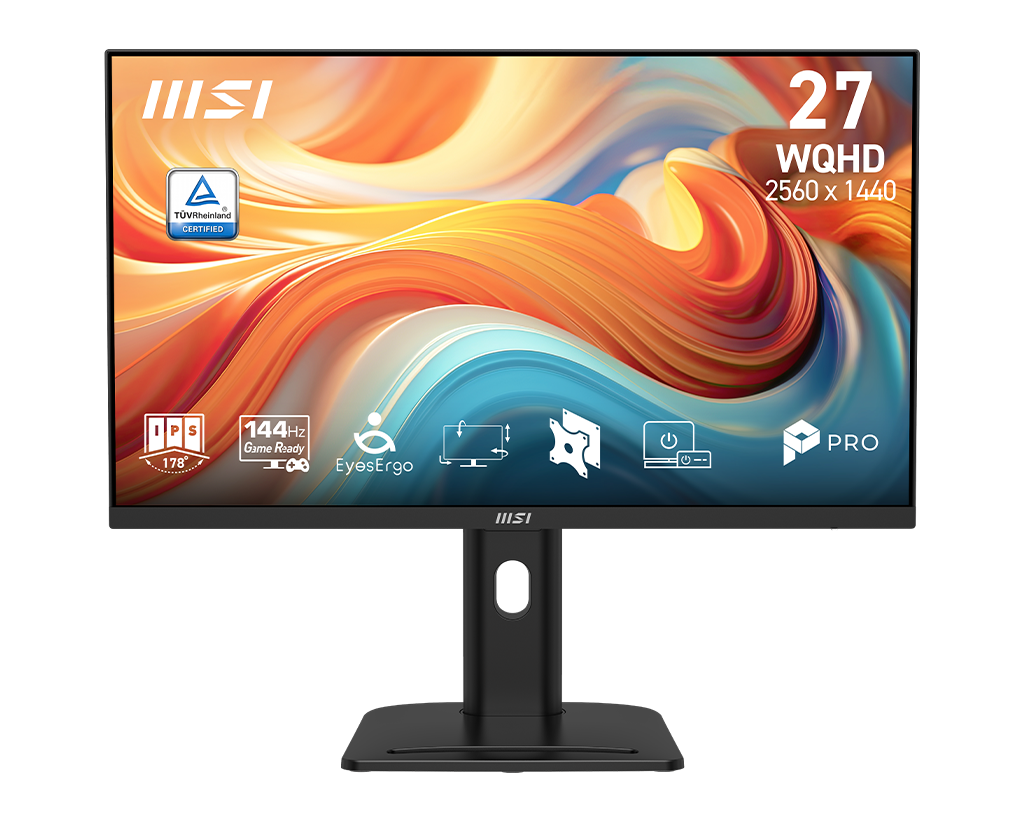 MSI Pro MP273QP E14 27" QHD 144Hz Flat Business & Productivity Monitor, цвет: Матовый чёрный